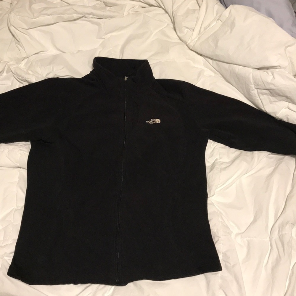 North face lightweight fleece full zip black